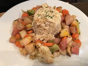 vegetables and rice at Le Potager du Marais - Saint Paul in Paris