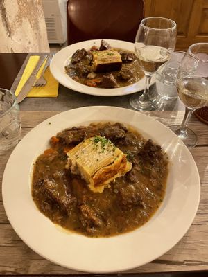 Seitan bourguignon with potatoes  at Le Potager du Marais - Saint Paul in Paris