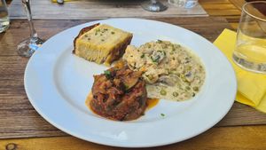 Blanquette, ratatouille, potato gratin at Le Potager du Marais - Saint Paul in Paris