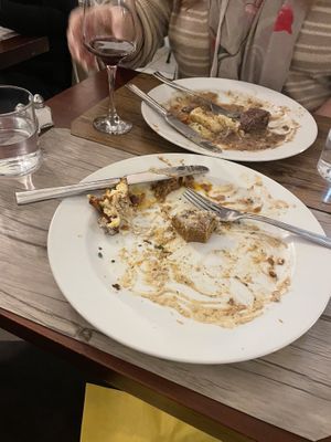 Almost cleaned our plates (saving room for crème brûlée 😋)  at Le Potager du Marais - Saint Paul in Paris
