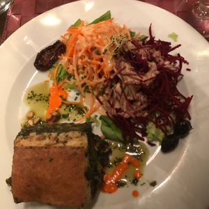 spinach and walnut lasagna  at Le Potager du Marais - Saint Paul in Paris