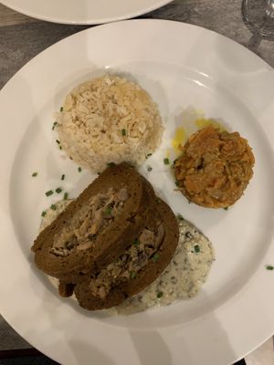 Seitan and rice  at Le Potager du Marais - Saint Paul in Paris