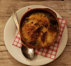 French onion soup at Le Potager du Marais - Saint Paul in Paris