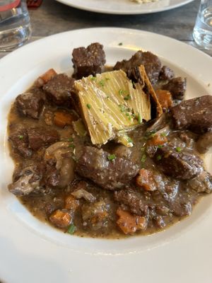 Beef bourguignon with potato   at Le Potager du Marais - Saint Paul in Paris