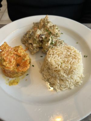 Can’t remember this but was really tasty with pea protein chicken   at Le Potager du Marais - Saint Paul in Paris