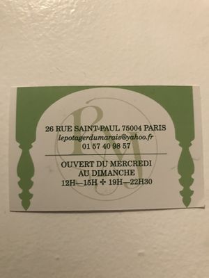   at Le Potager du Marais - Saint Paul in Paris