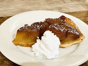 Tarte tatin (caramelized apple tart)  at Le Potager du Marais - Saint Paul in Paris