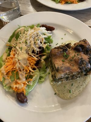 salad and lasagne  at Le Potager du Marais - Saint Paul in Paris