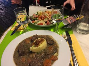 Bourguignon and Salad at Le Potager du Marais - Saint Paul in Paris