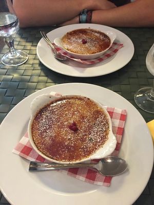First Creme Brulée i ate in nearly five years as a vegan now - great! at Le Potager du Marais - Saint Paul in Paris