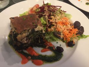 Spinach lasagne at Le Potager du Marais - Saint Paul in Paris