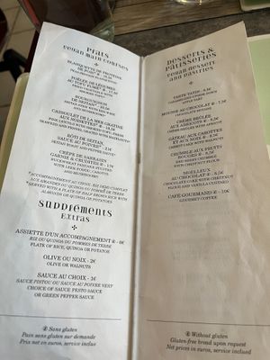 Menu   at Le Potager du Marais - Saint Paul in Paris