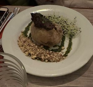 Mushroom pate potato starter   at Le Potager du Marais - Saint Paul in Paris