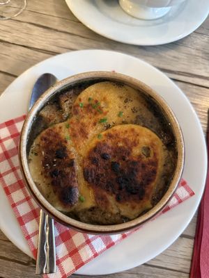 French onion soup   at Le Potager du Marais - Saint Paul in Paris