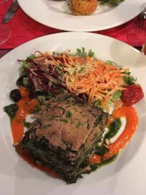 spinach lasagna  at Le Potager du Marais - Saint Paul in Paris