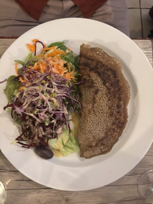 Stuffed lentil pancake  at Le Potager du Marais - Saint Paul in Paris