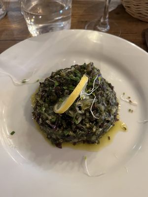 Seaweed tartar- delicious!   at Le Potager du Marais - Saint Paul in Paris