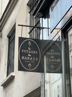 Sign  at Le Potager du Marais - Saint Paul in Paris