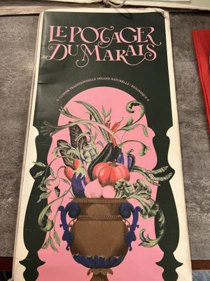 Menu 22 Aug 2025  at Le Potager du Marais - Saint Paul in Paris