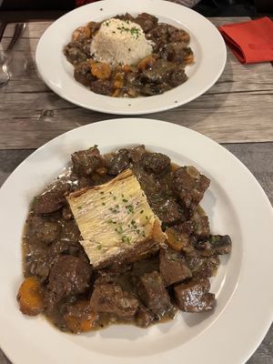 Bourguignon de seitan- seitan stew  at Le Potager du Marais - Saint Paul in Paris