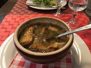 Amazing Vegan French Onion Soup at Le Potager du Marais - Saint Paul in Paris
