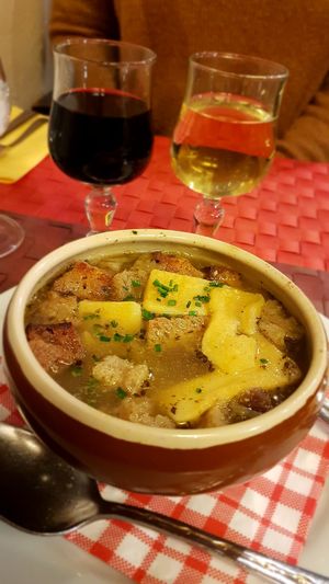 Onion soup at Le Potager du Marais - Saint Paul in Paris