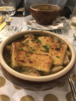 French onion soup at Le Potager du Marais - Saint Paul in Paris