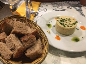 Artichoke cream starter at Le Potager du Marais - Saint Paul in Paris