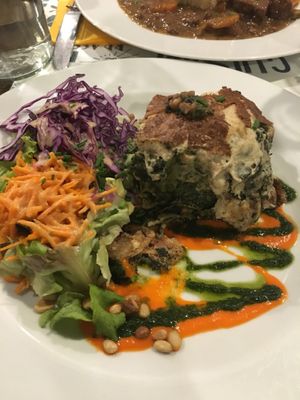 Spinach & walnut lasagna at Le Potager du Marais - Saint Paul in Paris