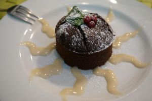 Chocolate cake. at Le Potager du Marais - Saint Paul in Paris