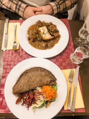 Buckwheat crepe and Seitan stew at Le Potager du Marais - Saint Paul in Paris