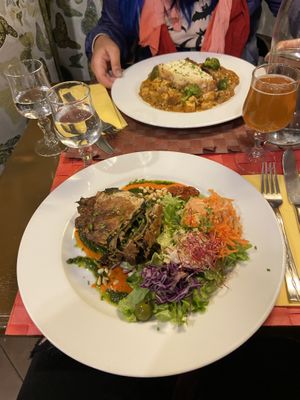Lasagna de nueces y espinaca  at Le Potager du Marais - Saint Paul in Paris