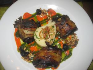 Aubergine surprise at Le Potager du Marais - Saint Paul in Paris