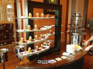 A wall of desserts, chocolate fountain included!!!  at Jill's Restaurant in Boulder