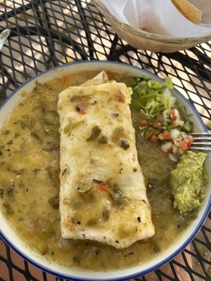 Delicious veggie burrito  at Antonio's in Taos