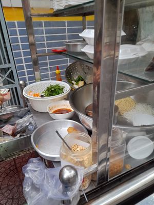 The vegan stall/cart at Vegan Street Food Stall in Ho Chi Minh City