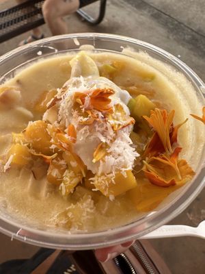 Sunny Boi with vegan churro whip   at Blended in Mililani