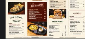 Menu - English   at The Royal Pub - Disney Village in Chessy