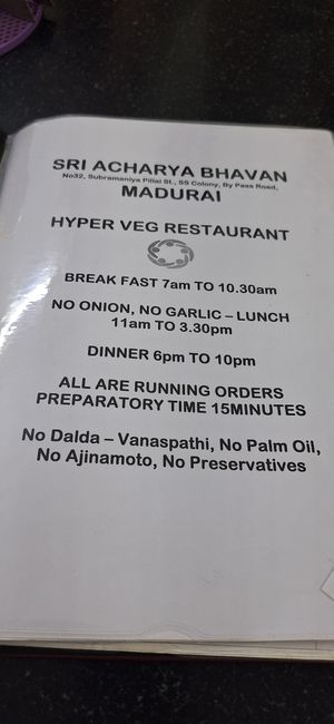  at Sri Acharya Bhavan - Veg Restaurant in Madurai