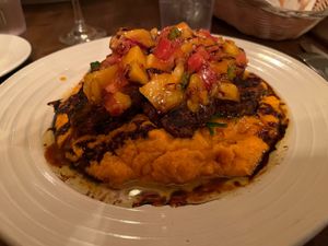 Vegan extravaganza with Seitan instead of tofu at Cafe Con Leche in Newtown