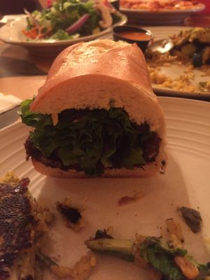 Vegan burger at Cafe Con Leche in Newtown