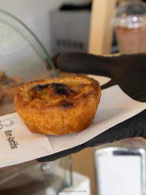 Pastel de nata at Porto Vegan Market in Porto