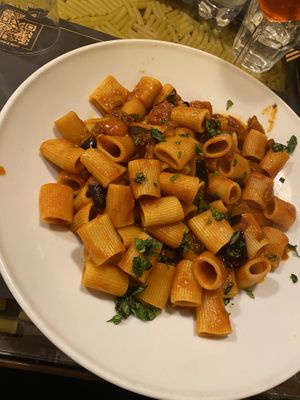 Melanzane Pasta (veganized)  at Primo - Pasta & Street Food Pisa in Pisa