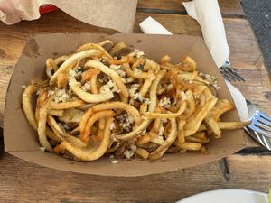 Garlic and rosemary friesd  at The Potato in Mccarthy
