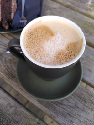 Decaf latte (February 2025) at Caffi Tŷ Maenan in Machynlleth