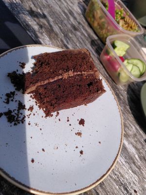 Chocolate cake (May 2025) at Caffi Tŷ Maenan in Machynlleth