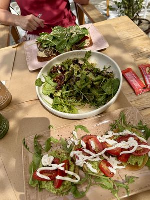 Three dishes to share for lunch   at Naval Brunch  in Skiathos