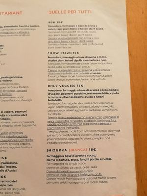 Vegan pizzas at Gelatone - Trattoria Pizzeria in Lestartit