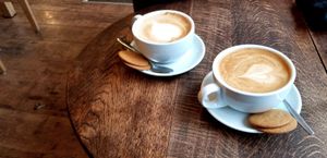 Soy milk lattes at Kava in Todmorden