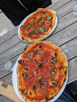both pizzas at BAKED PizzaShop in Visby